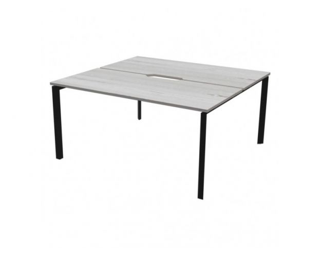 Бенч двойной на 2 рабочих места на металлокаркасе НТМП.П.Б2-180 Сосна винтер/Антрацит