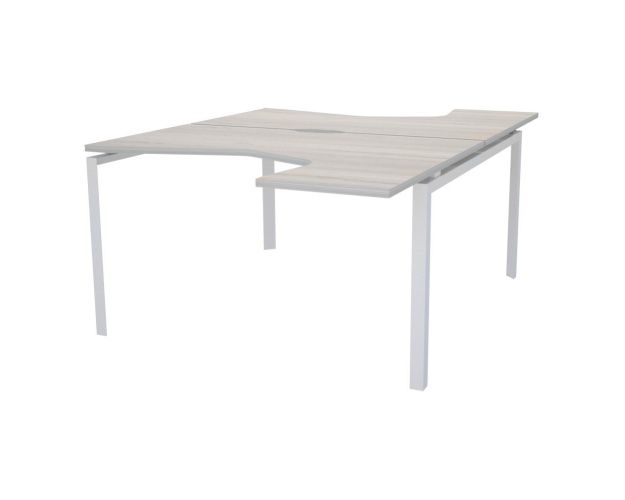 Бенч эргономичный на 2 рабочих места на металлокаркасе НТМП.П.Б2-060 Сосна винтер/Белый Бенч эргономичный на 2 рабочих места на металлокаркасе НТМП.П.Б2-060 Сосна винтер/Белый