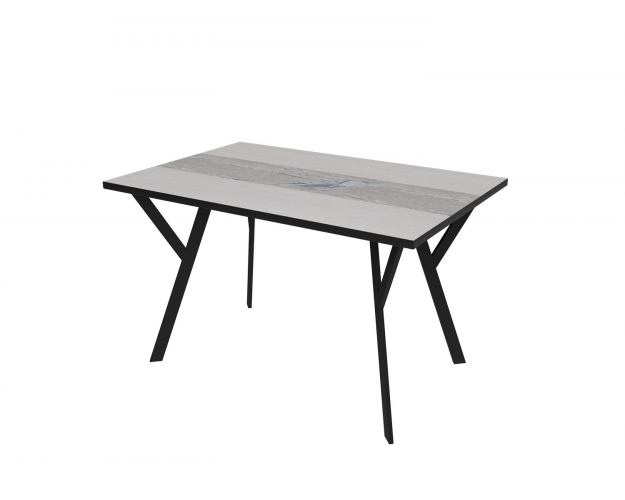 Стол обеденный Милан Ст114.0 ясень анкор светлый / мрамор марквина синий