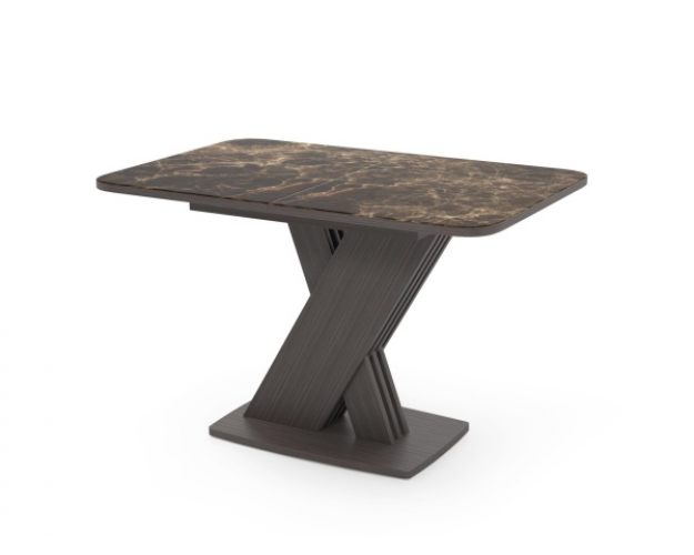 Стол раздвижной Неаполь B1 мрамор коричневый / венге